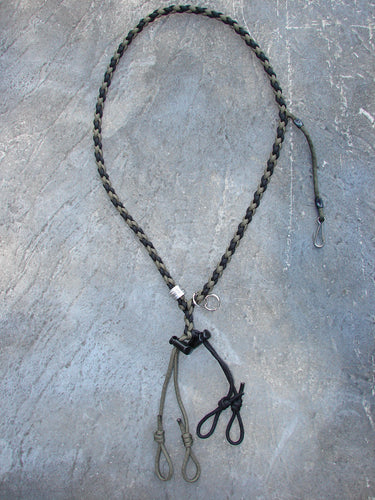 Paracord Lanyard for 2 calls and whistle - round braid