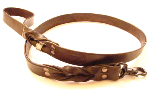 Handcrafted leather dog leash