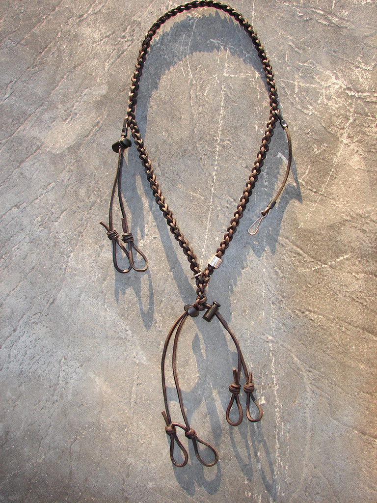 Waxed Leather Lanyard for 3 calls and whistle Custom Call Lanyards