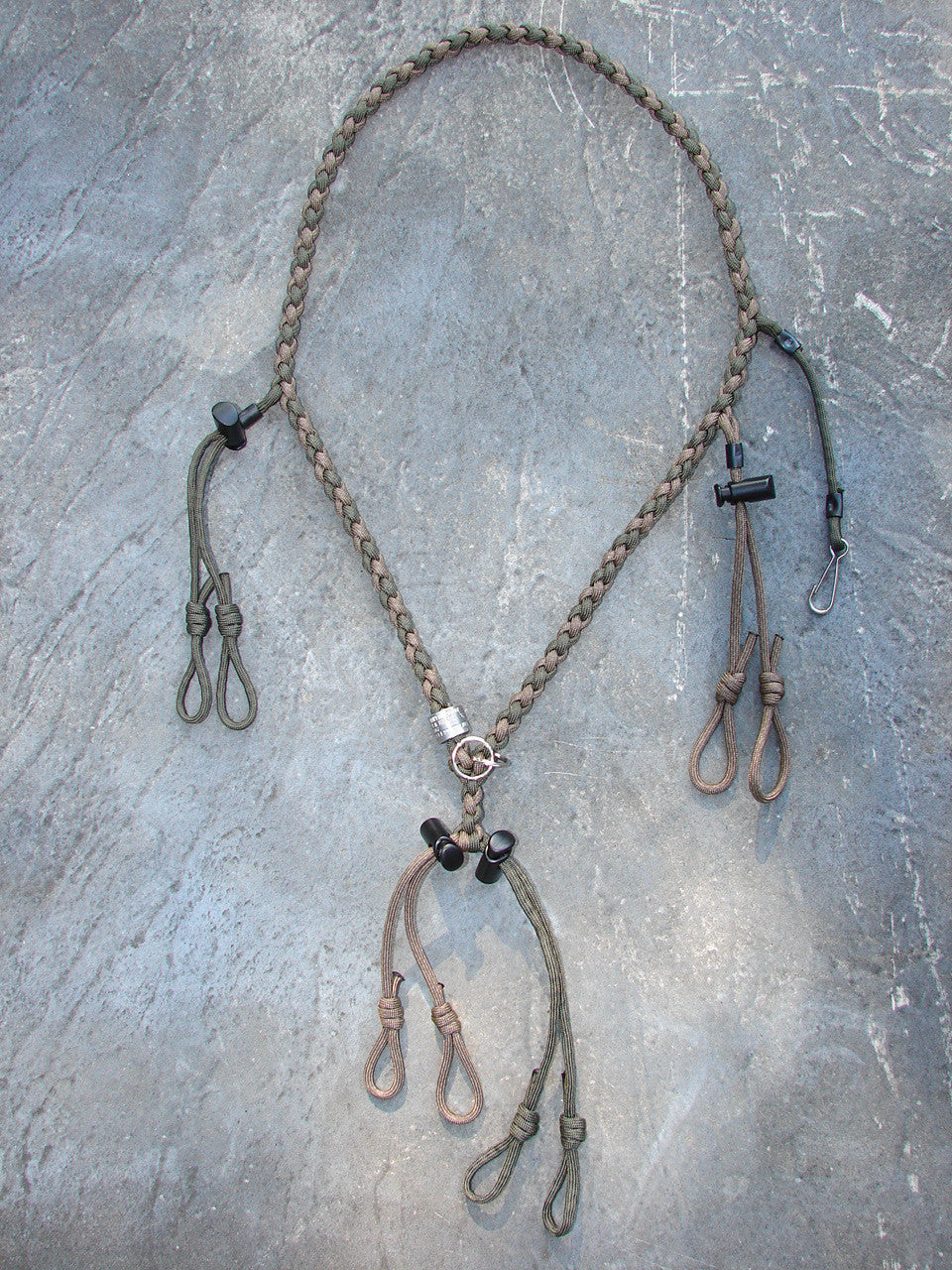 Paracord Lanyard for 4 calls and whistle - round braid